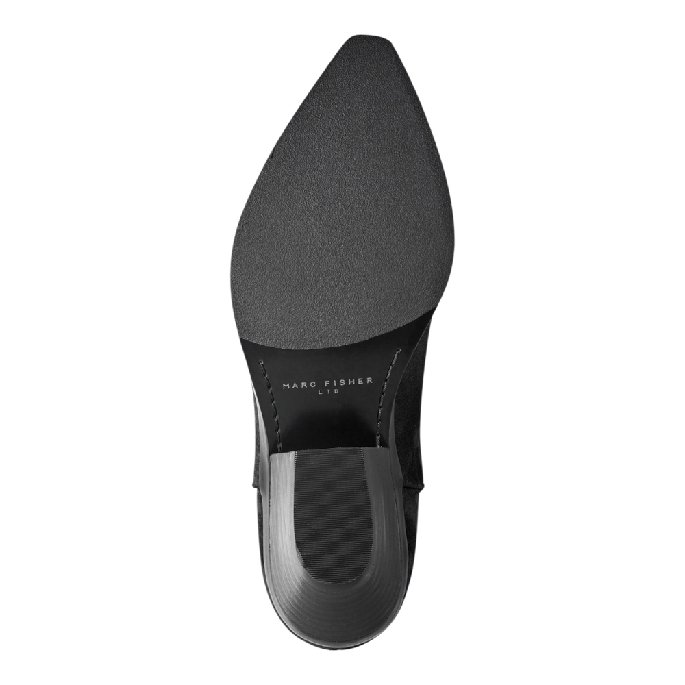 Marc Fisher Western Leather Dark Blue  Suede Ankle Booties - Picture 8 of 13